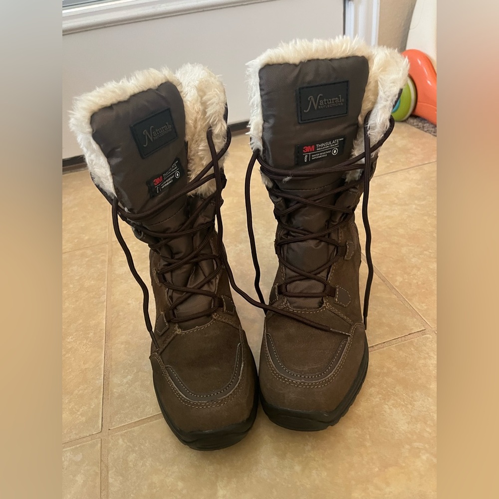 Natural Reflections Brown Winter Boots Insulated Resistant